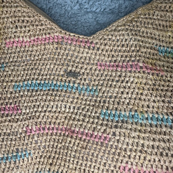 Scala straw bag, slight staining on the inside. - Picture 2 of 4